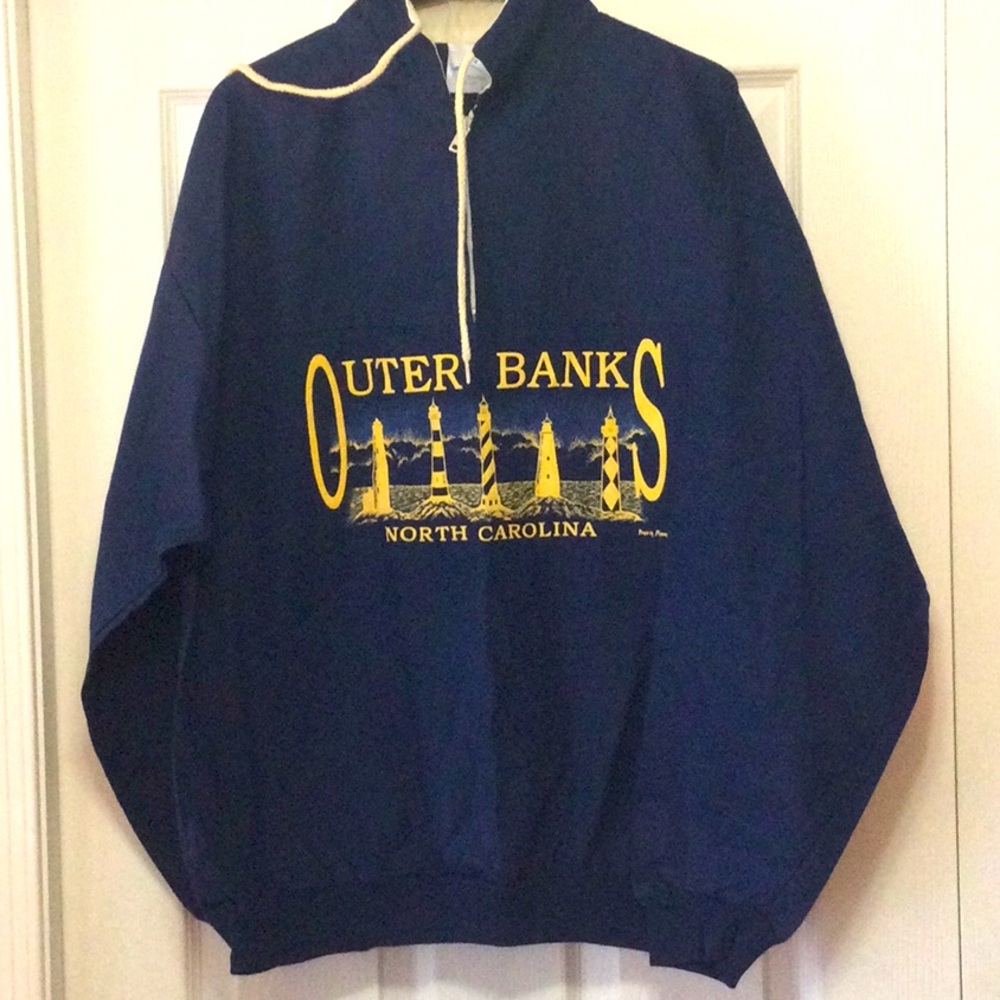 NWOT Outer Banks 1/4 zip lighthouse logo jacket by Prairie Mountain
